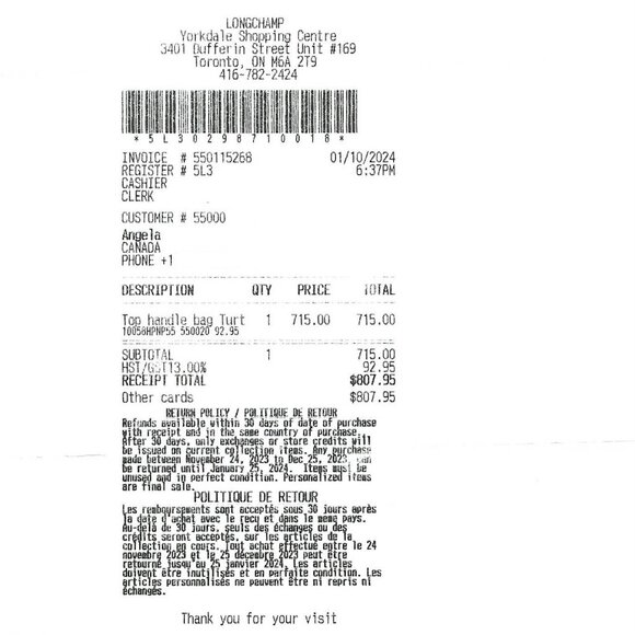 LONGCHAMP Medium Roseau Leather Top Handle Bag - Turtle Dove Grey - Authentic - Picture 15 of 17